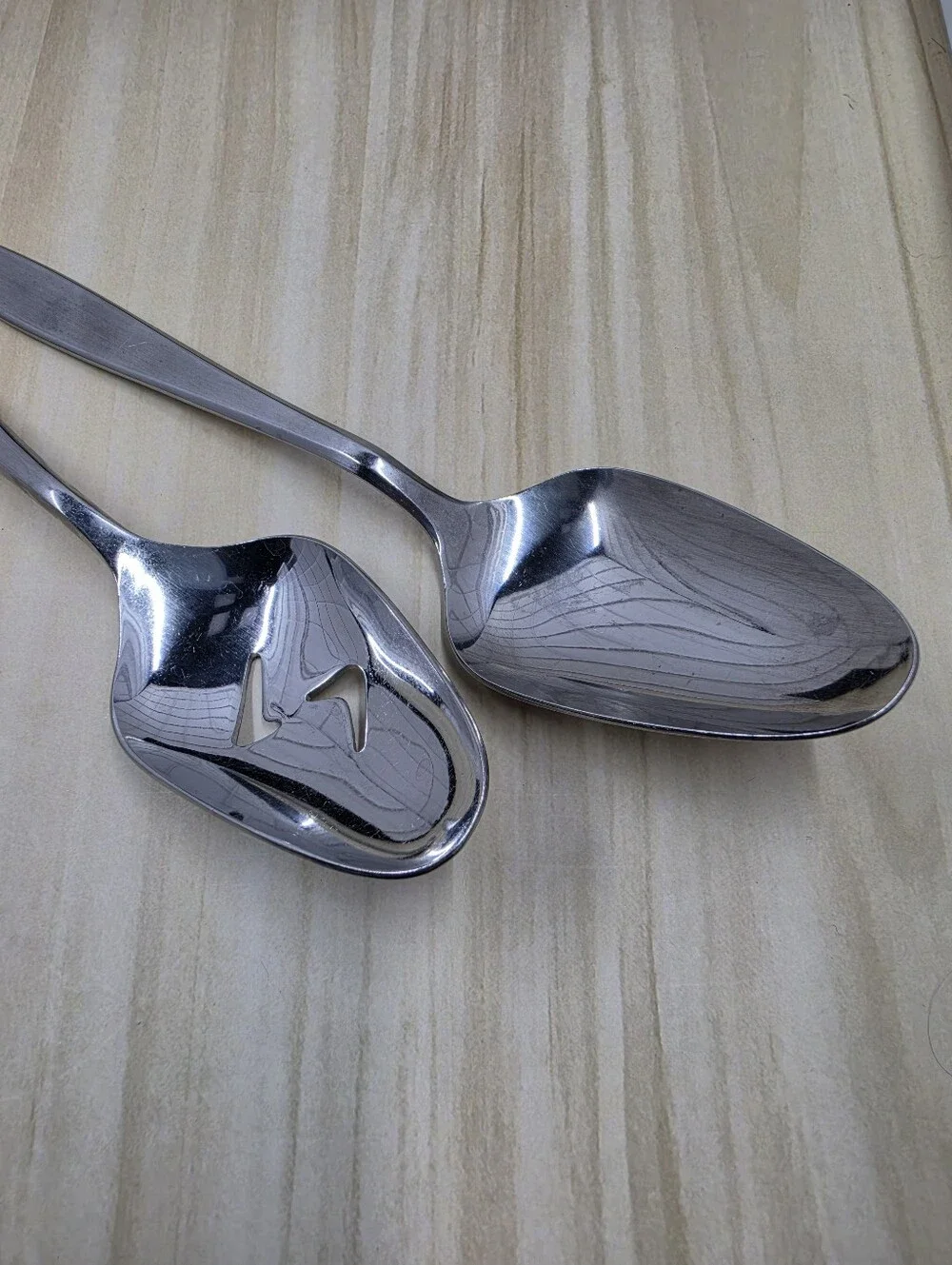 Embassy Classic Rhineland Serving Spoons Stainless Steel Japan Vintage Flatware